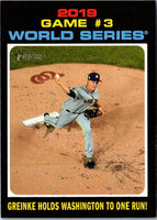 2020 Topps Heritage Greinke Holds Washington To One Run! #329 NM-MT+