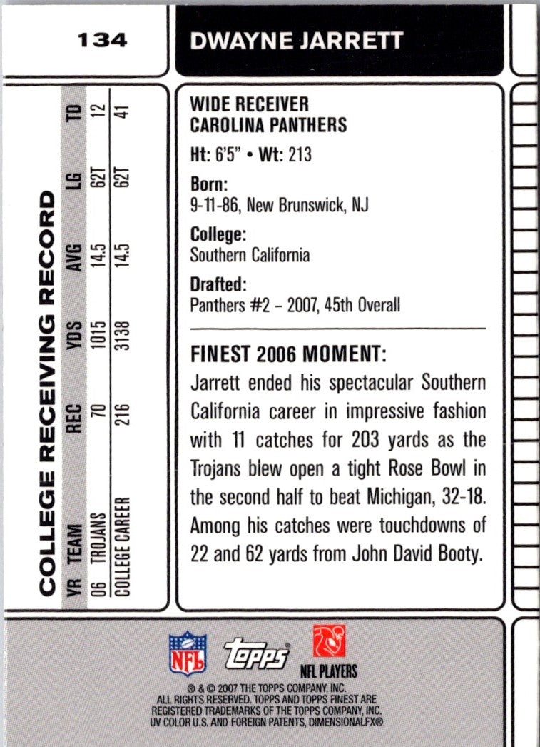 2007 Finest Dwayne Jarrett