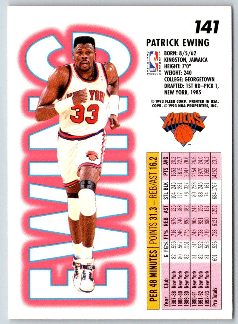 1993 Fleer Patrick Ewing