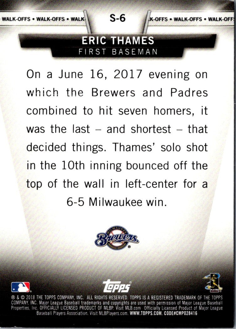 2018 Topps Salute Series 2 Eric Thames