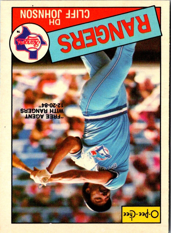 1985 O-Pee-Chee Cliff Johnson #7