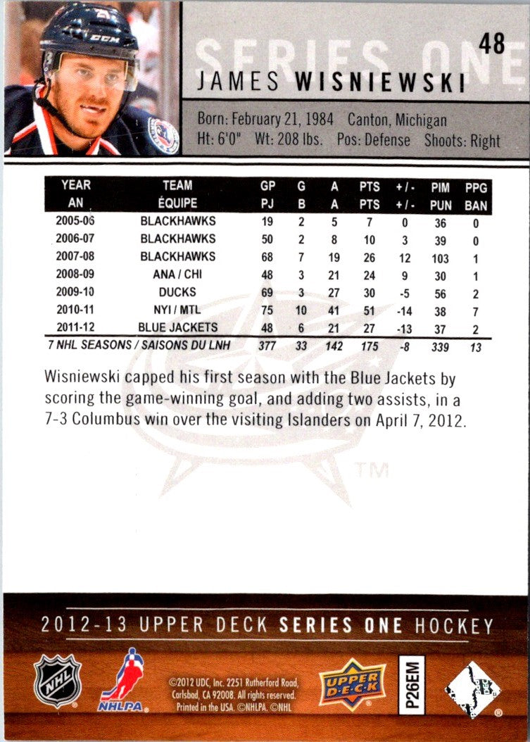 2012 Upper Deck James Wisniewski