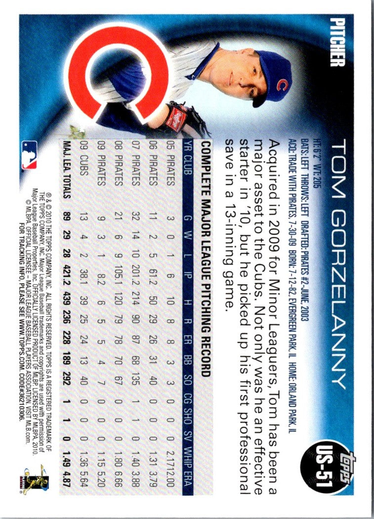 2010 Topps Update Tom Gorzelanny