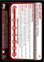 2011 Bowman Matt Kemp #13