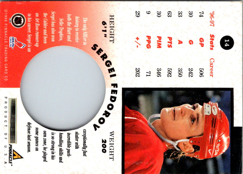 1997 Pinnacle Mint Collection Sergei Fedorov