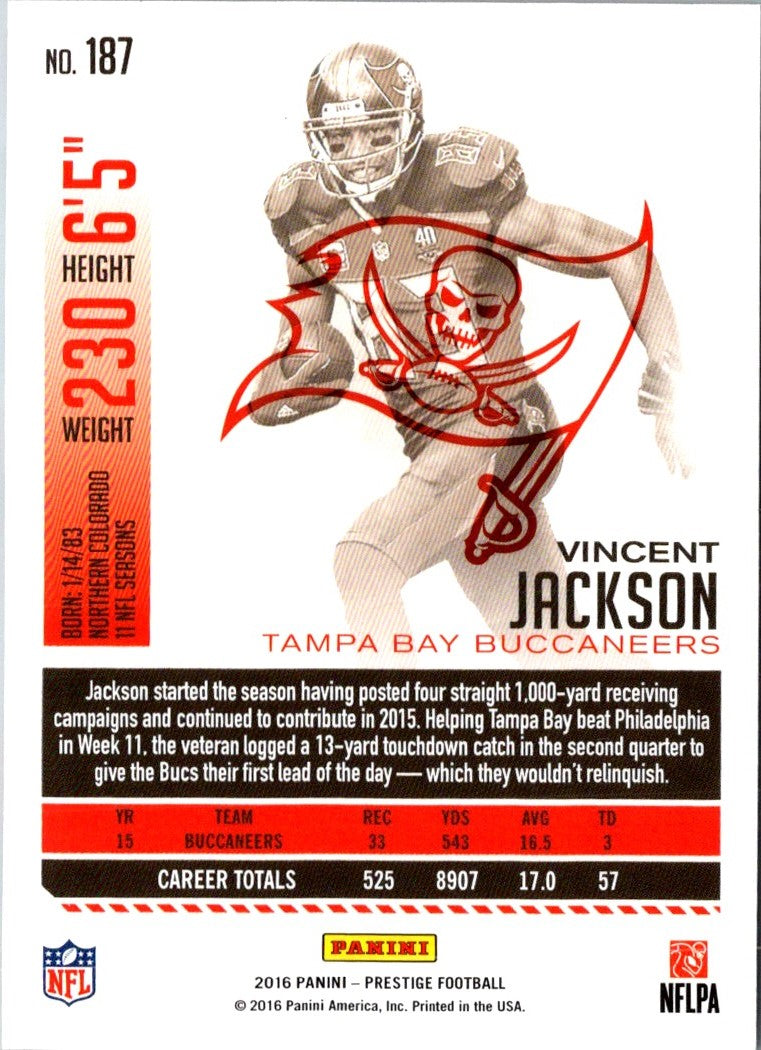 2016 Panini Prestige Vincent Jackson