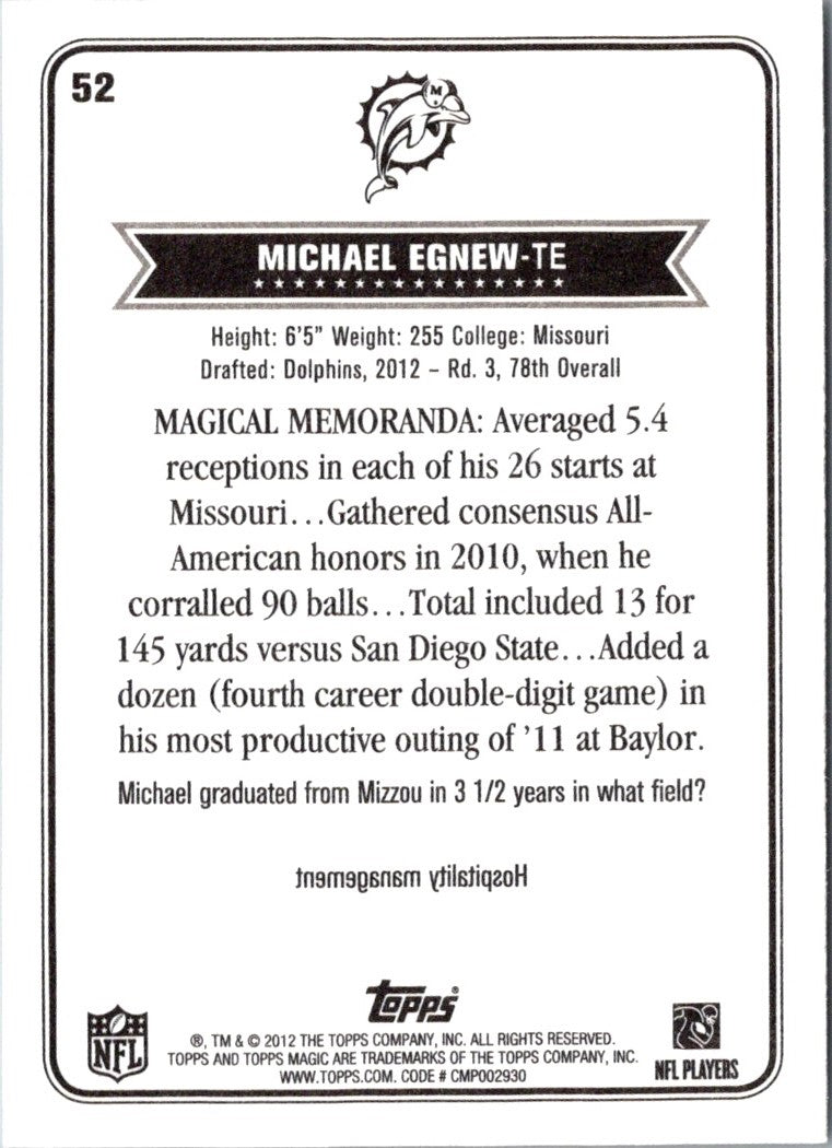 2012 Topps Magic Michael Egnew