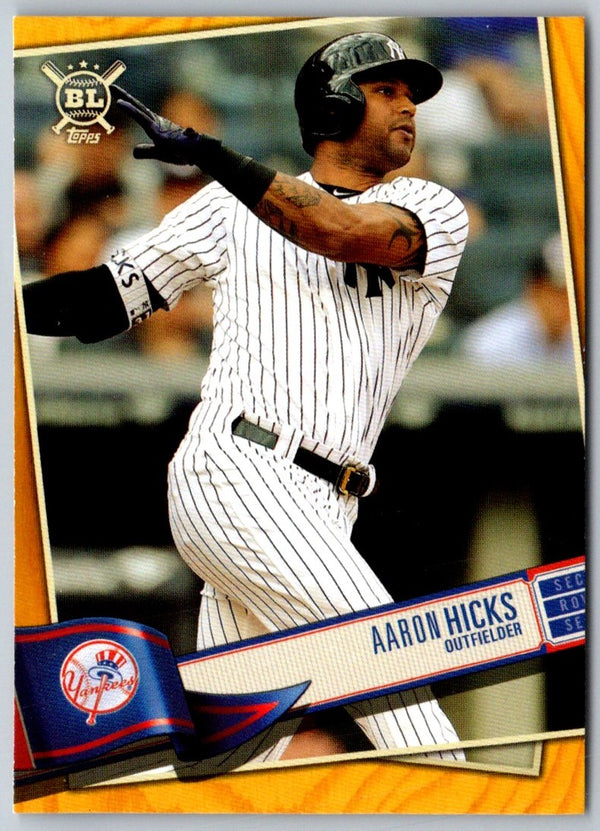 2019 Topps Big League Gold Aaron Hicks #97