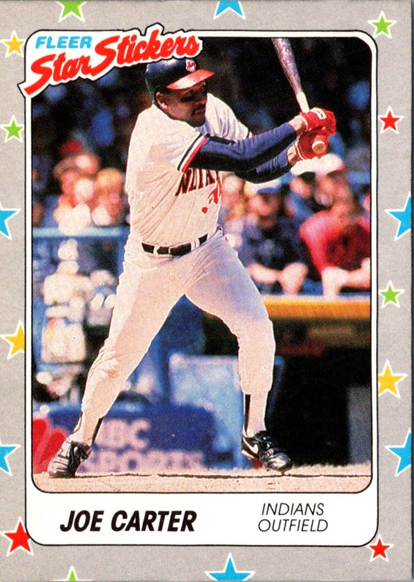 1988 Fleer Star Stickers Joe Carter #18