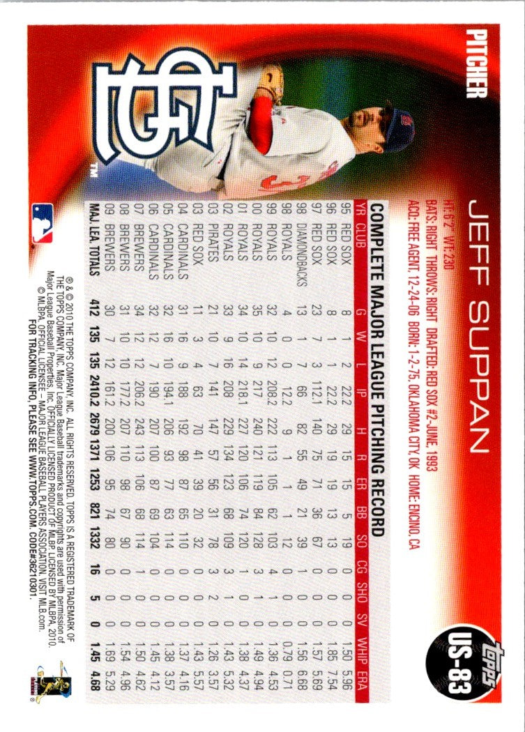 2010 Topps Update Jeff Suppan