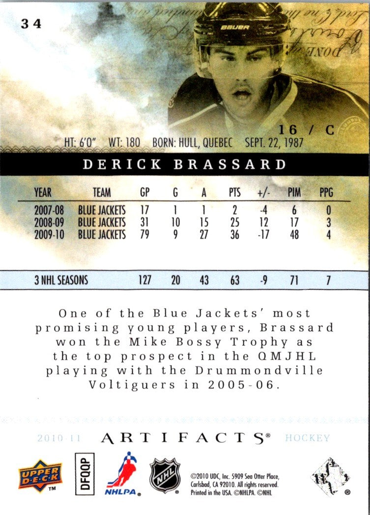 2010 Upper Deck Artifacts Derick Brassard