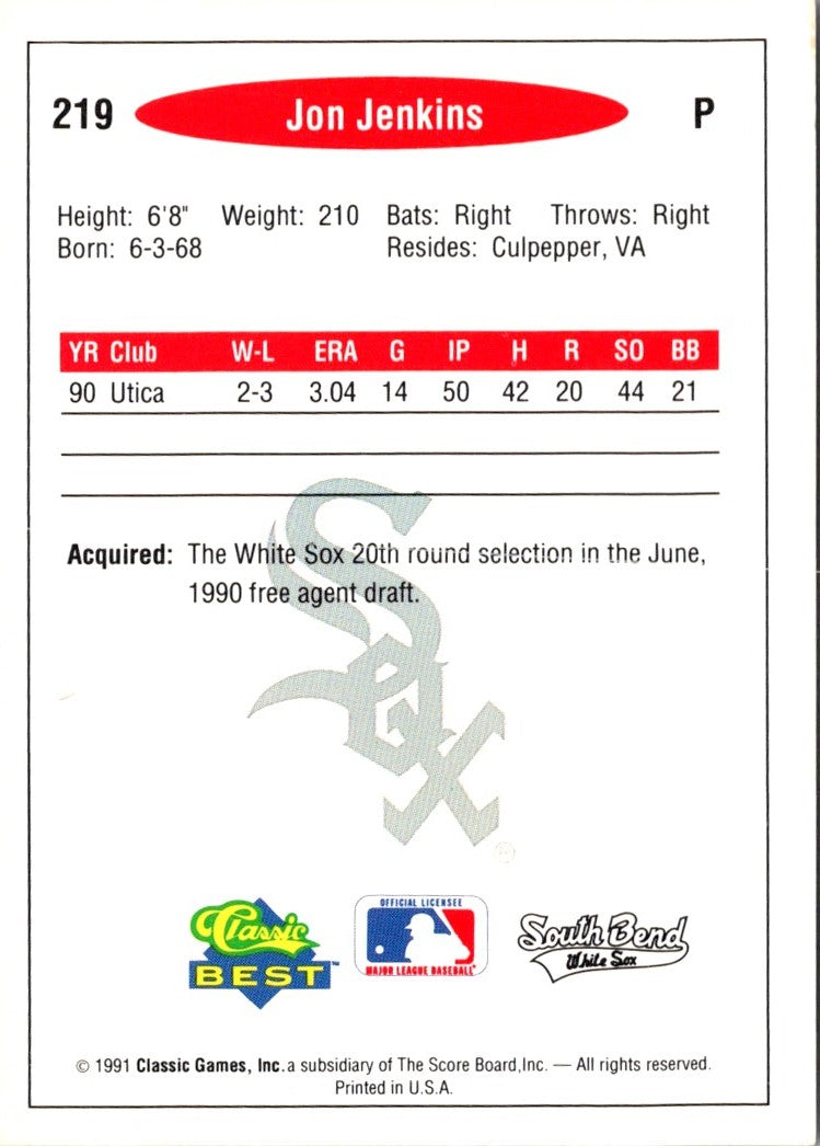 1991 Classic Best Jon Jenkins