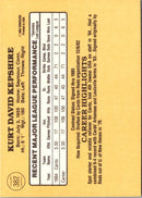 1985 Donruss Kurt Kepshire