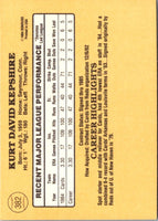 1985 Donruss Kurt Kepshire #382 Rookie