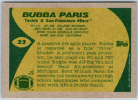 1989 Topps Bubba Paris #22