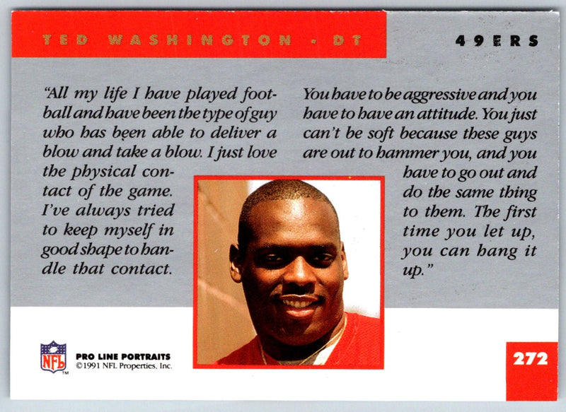 1991 Pro Line Portraits Ted Washington