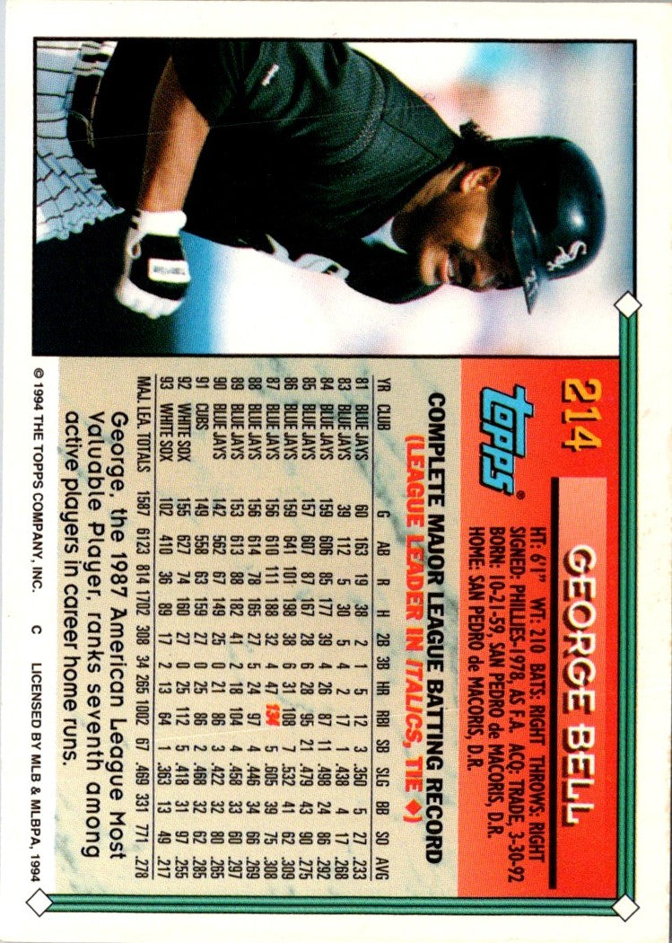 1994 Topps George Bell