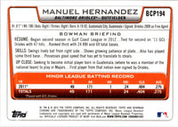 2012 Bowman Chrome Prospects Manuel Hernandez #BCP194