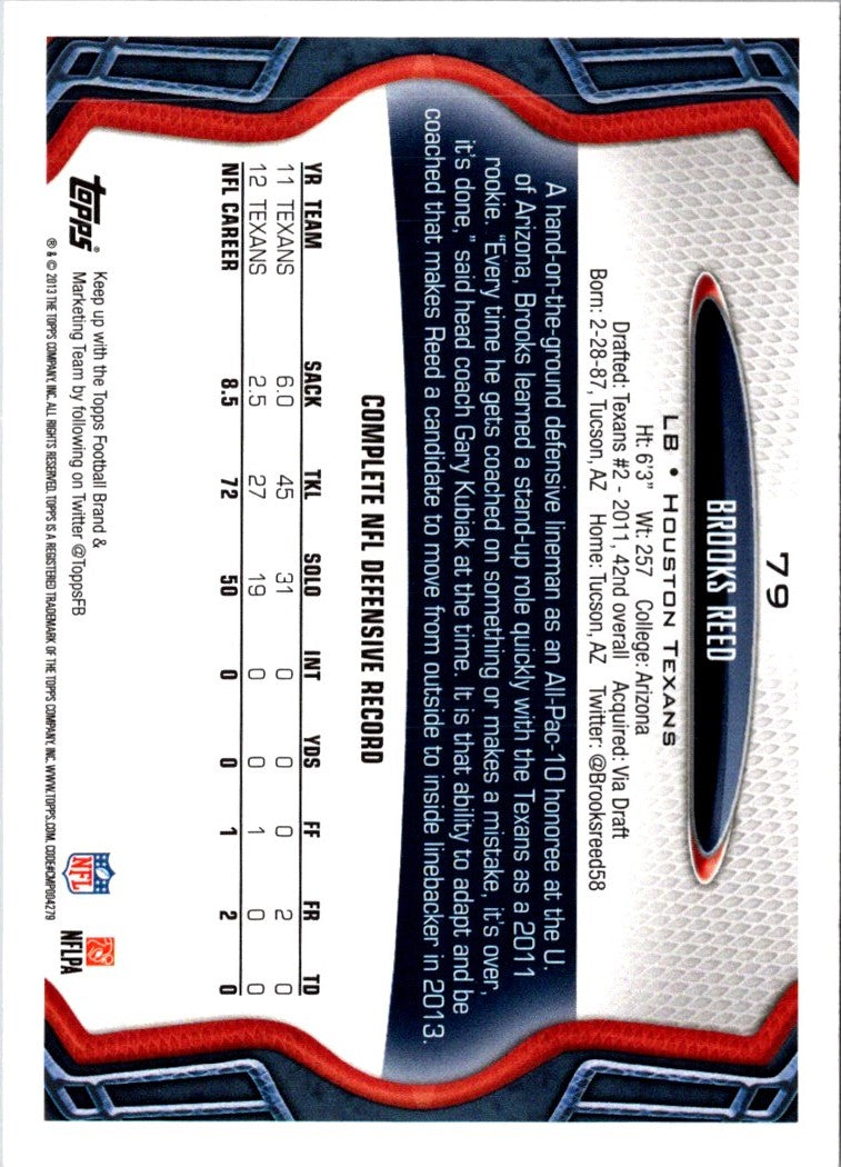 2013 Topps Brooks Reed