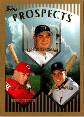 1999 Topps Lance Berkman/Mike Frank/Gabe Kapler #205