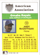 1990 CMC Omaha Royals Andy McGaffigan