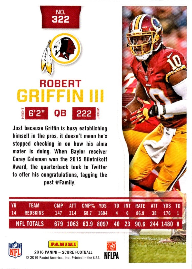 2016 Score Robert Griffin III