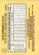 1985 Donruss Luis Leal