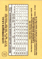 1985 Donruss Luis Leal #317