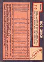 1984 O-Pee-Chee Bob Grich #315