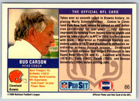 1989 NFL Proset Bud Carson #86