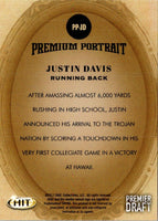 2017 SAGE HIT Premium Portrait Justin Davis #PP-JD