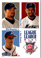 2000 Fleer Tradition NL Wins (Mike Hampton/Jose Lima/Greg Maddux) #8
