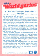 1989 Fleer World Series Sax's Speed Wins Game 4