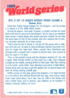 1989 Fleer World Series Sax's Speed Wins Game 4 #9