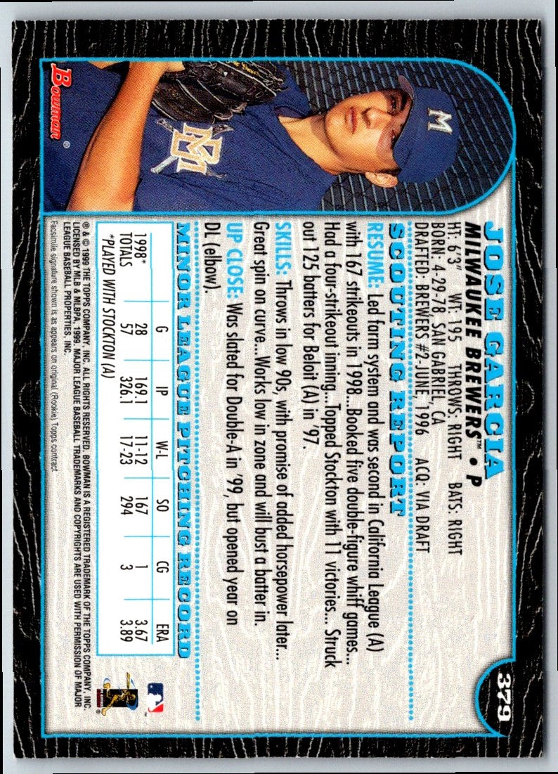 1999 Bowman Jose Garcia