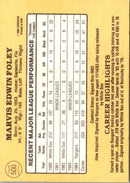 1985 Donruss Marvis Foley