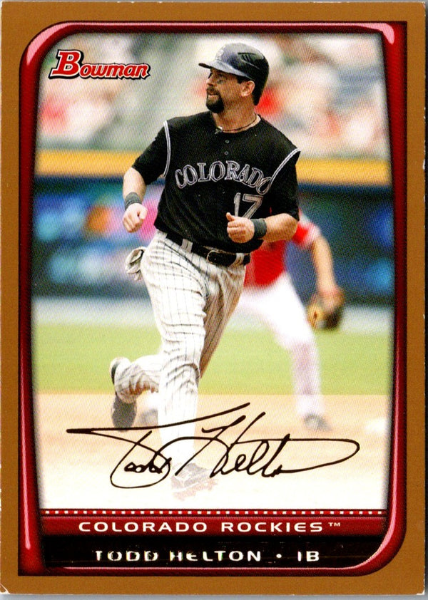 2008 Bowman Gold Todd Helton #8