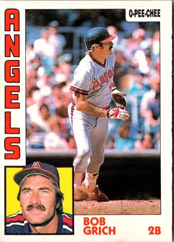 1984 O-Pee-Chee Bob Grich #315