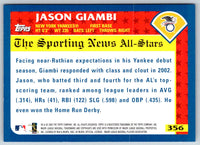 2003 Topps Jason Giambi #356