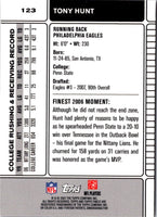 2007 Finest Tony Hunt #123 Rookie