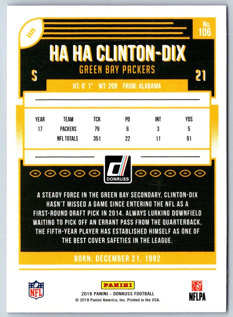 2018 Donruss Press Proof Blue Ha Ha Clinton-Dix