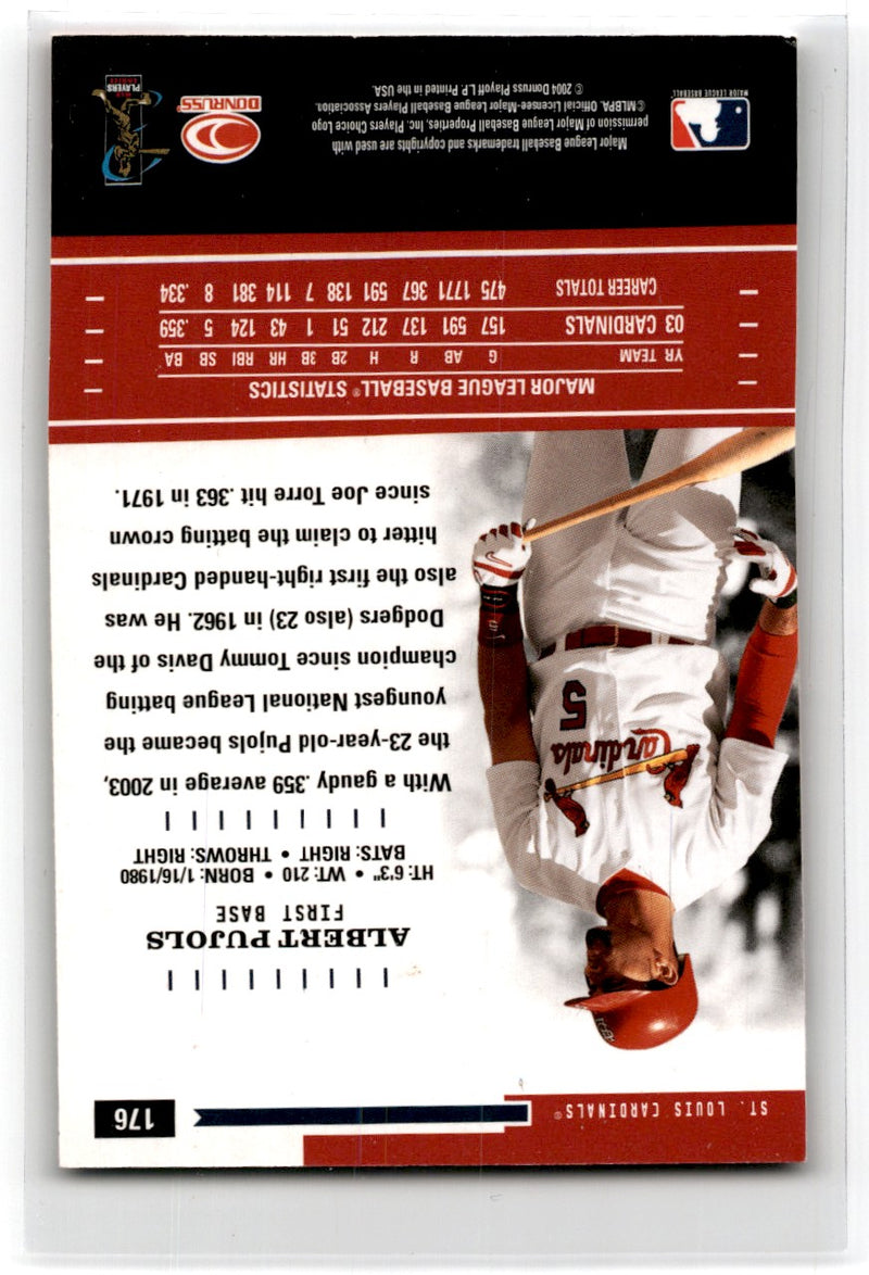 2004 Donruss Throwback Threads Albert Pujols