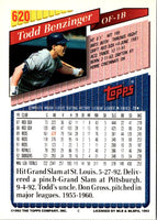 1993 Topps Gold Todd Benzinger #620