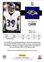 2020 Score Brandon Carr #52