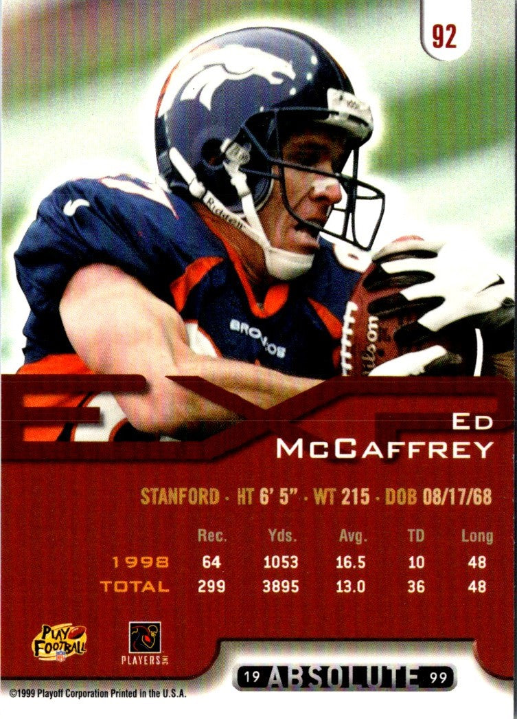 1999 Playoff Absolute EXP Ed McCaffrey