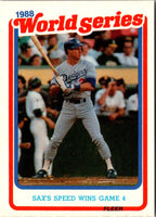 1989 Fleer World Series Sax's Speed Wins Game 4 #9