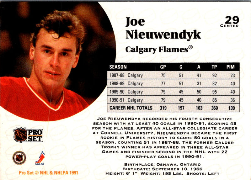 1991 Pro Set French Joe Nieuwendyk