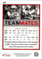 2008 SAGE HIT Brady Quinn/John Carlson #57