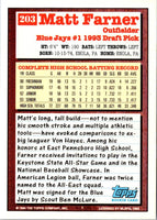 1994 Topps Matt Farner #203 Rookie
