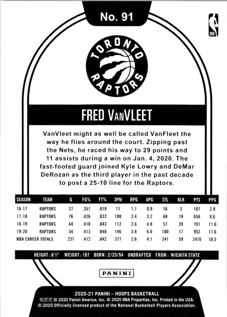 2020 Hoops Blue Fred VanVleet